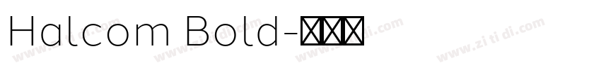 Halcom Bold字体转换